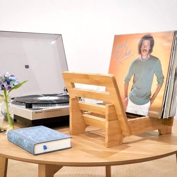 Bambus LP-Aufbewahrungssystem,LP-Halter Holz,Vinyl-Aufbewahrungssystem, Plattenständer,Plattenhalter