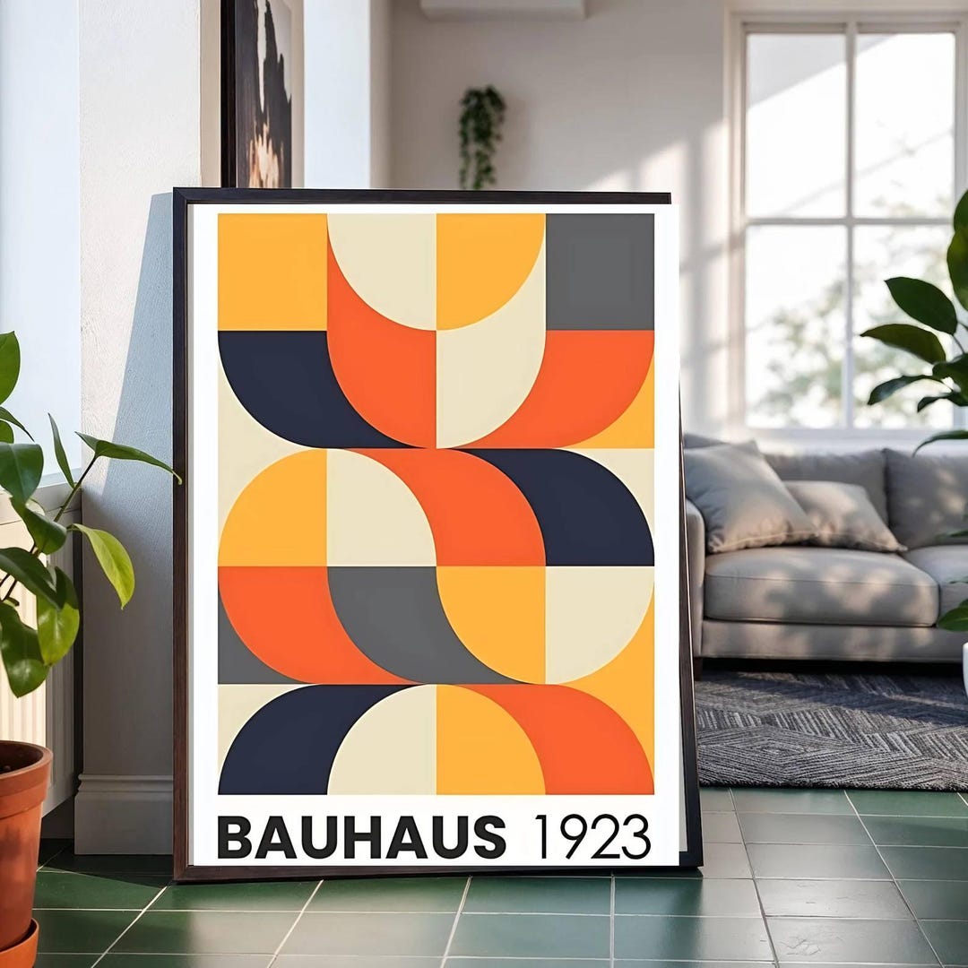 Vintage Bauhaus Poster, Art Deco Wall Art - Etsy