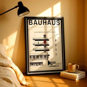 Bauhaus Architecture Print: Brutalist Wall Art Poster for Home or Office Decor