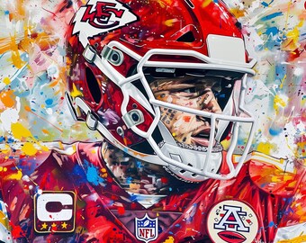 Digital Art Football Kansas City Chiefs Mahomes