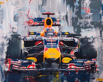 Digital Art Sport F1 Verstappen Red Bull