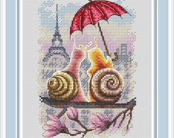 Paris Cross Stitch Pattern Valentines Day Gift Love Cross Stitch Chart Couple Xstitch Pattern Instant Download