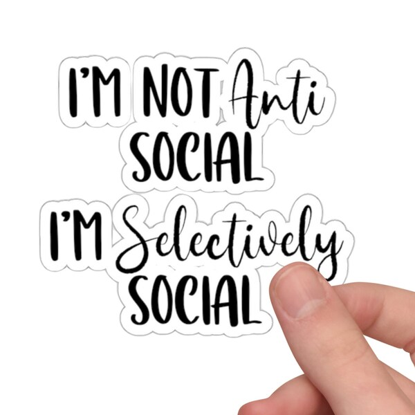 Selectively Social Kiss-Cut Stickers