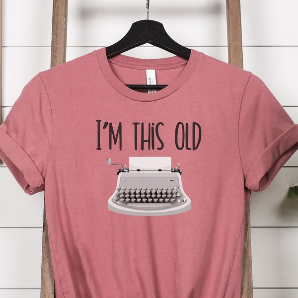 Retro Typewriter Birthday T-Shirt, Funny Gen X Gift