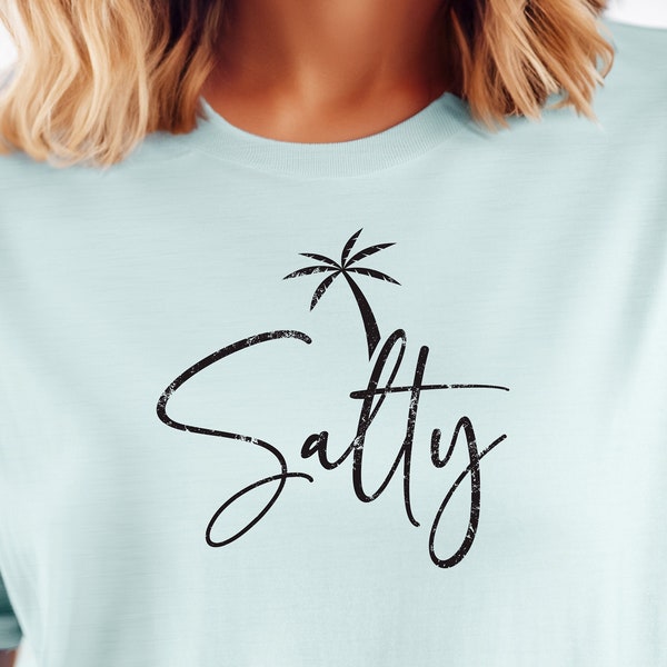Salty Summer Tee Gift For Her Girls Summer Trip Shirt Summer Sarcastic T-Shirt Gift Sun Sunshine T Shirt Gift For Warm Weather Lover Beach