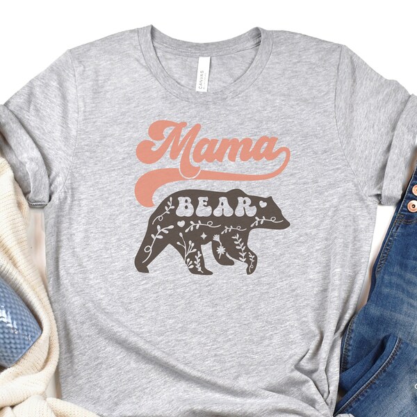 Proud Mama Bear Tee, Mother's Day Mom Gift, Grandma, Step Mom Present, Short Sleeve Unisex Size Tee Shirt