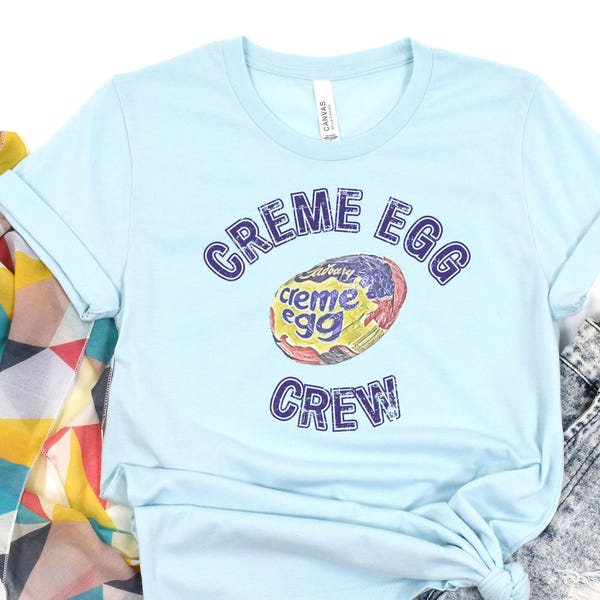Frohe Ostern Schokolade Creme Ei T-Shirt Geschenk für Freund, süßes Ostern Grafik Creme Ei Crew T-Shirt Lustiges Geburtstagsgeschenk für sie, Mama Geschenk
