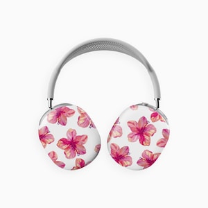Kokette Preppy Hibiscus AirPods Max Hülle, Blumenästhetische AirPods Max-Abdeckung, süßes Apple AirPods Max Zubehör, Kopfhörerschutzhülle