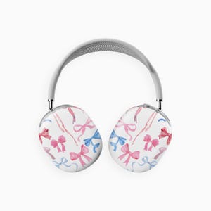 Kokette süße Schleifen AirPods Max Hülle, Preppy Pink Ribbon AirPods Max Hülle, süßes Apple AirPods Max Zubehör, schützende Kopfhörertasche