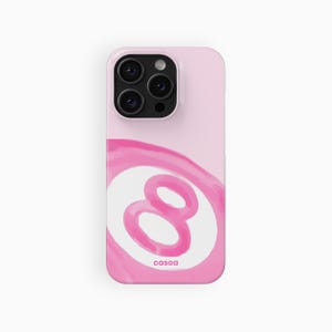 Pink Y2K 8 Ball Phone Case, Coquette Trendy Pool Ball | For iPhone 17 Pro Max Air Case, iPhone 16 15 14 13 Pro Max Plus, MagSafe Phone Case