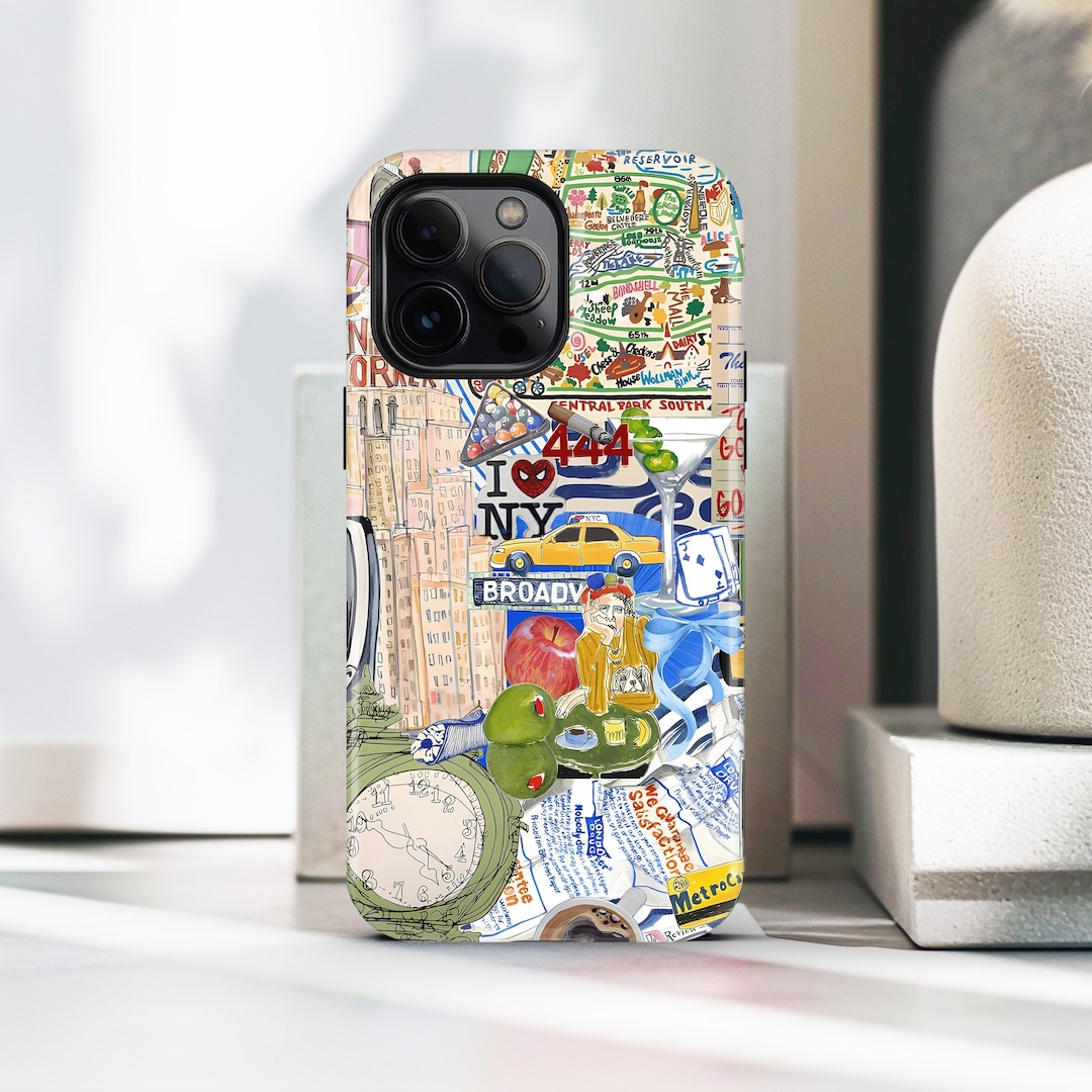 AESTHETIC NEW YORK Phone Case, Coquette Nyc Collage Cover for iPhone