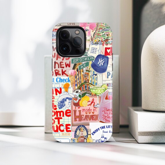 COQUETTE NEW YORK Collage Phone Case, Nyc Aesthetic | For iPhone 17 16 15 14 Pro Max MagSafe, Galaxy S25 S24 S23 Ultra, Pixel 9 8 7 6 Pro