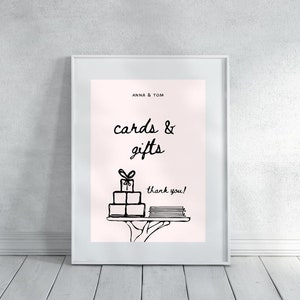 TARJETAS y REGALOS SIGN Plantilla / Dibujo de garabatos Blanco y negro Signo de boda Signo de compromiso Evento Fiesta Lindo Signo divertido Deseando bien Signo 01