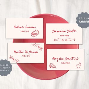 de marque-place | Cartes de table individuelles pour mariage, décoration de table personnalisée, inspiration espagnole, portugaise, européenne, méditerranéenne 37