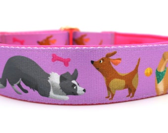 Purple dog collar, dog snap collar, martingale dog collar, greyhound collar, wide collar, dog collar, funny dog collar, collar for puppy