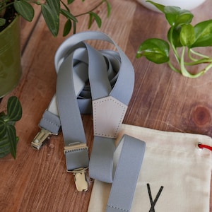 AISENIN Bretelles à Mesurer Pour Homme - 5,1 Cm De Large - Bretelles élastiques Et Réglables, Jaune, 6.2 * 4.3 * 1.1 Inch