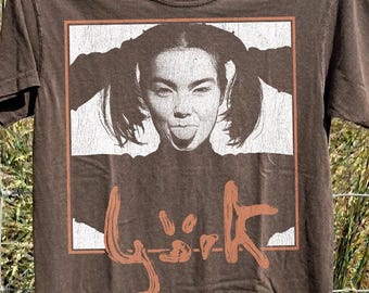 Bjork Post Tour 96 Long Sleeve Tee, Rare Bootleg Pop Band Shirt