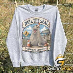 Neil The Seal Shirt, Tasmania Chaos Icon Elephant Seal T-Shirt, Funny Animal Meme Shirt, Vintage Graphic Tee, Comfort Colors tee image 6