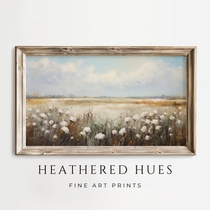 Spring Meadow Painting | Vintage Landscape Print | Country Field PRINTABLE Digital Download