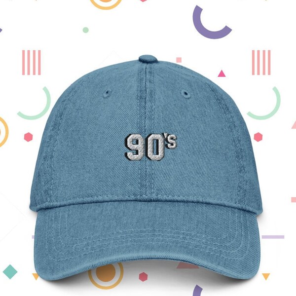 Vintage denim cap from the 90s, original gift for millennials.