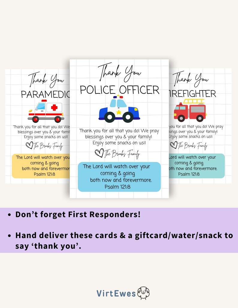 Delivery Driver Thank You Card / Scripture & Snack Personalized Notes