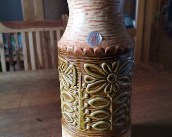 Bellissimo Uebelacker -übelacker - vaso in ceramica 30 cm - fiori in rilievo - scheggiatura