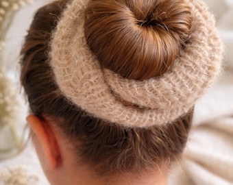 Handknit Oversize Scrunchie in Alpaca & Silk | Birthday, Mother’s Day, Teacher Appreciation Gift