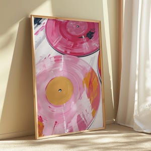 Abstract Vinyl Record Poster, Music Poster, Retro Art, Vinyl Print, Record Player Art, Music Lover Gift, Apartment Art, Printable Art, 238
