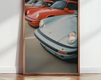 Porsche 911 Vintage Car Poster: Retro Automotive Art (Digital Download)