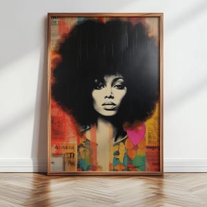 Black Art Prints, Afrocentric Wall Art, Black Woman Art, Retro Fashion Poster, Black Art, African American Prints, African Art Printable Art