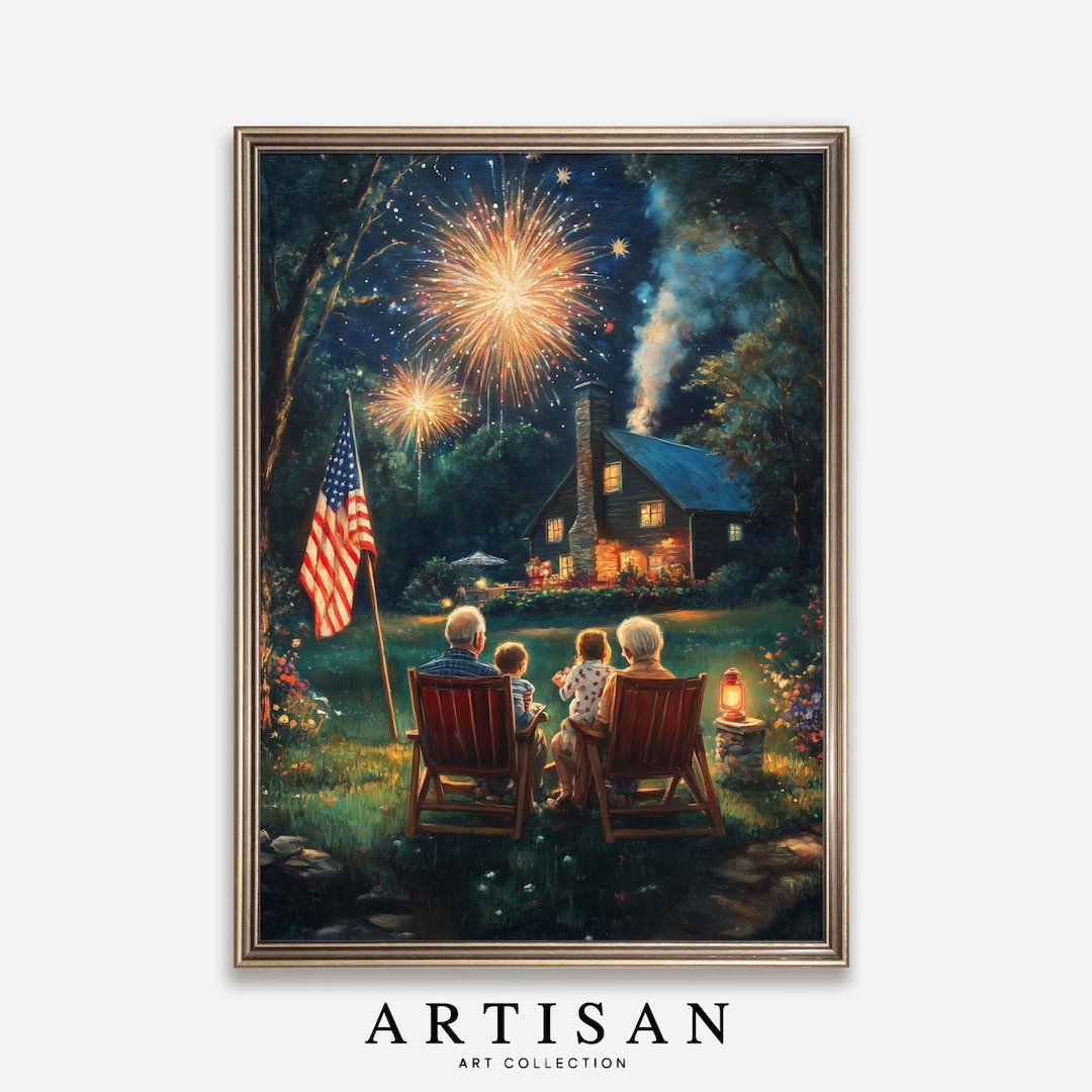 Patriotic Wall Art, 4th of July Wall Art, American Flag Print ...