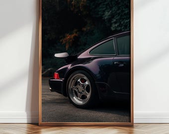 Porsche 911 Vintage Car Poster: Retro Automotive Art (Digital Download)