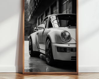 Porsche 911 Vintage Car Poster: Retro Automotive Art (Digital Download)