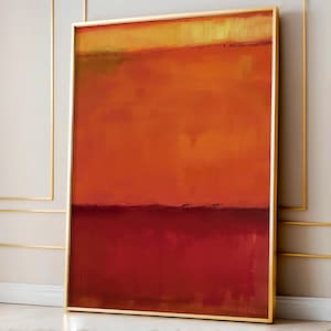 Mark Rothko Abstract Painting, Mark Rothko Print, Vintage Orange Red Painting, Neutral Wall Art, Minimalist Art, Printable Art, C14