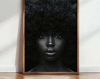 Black Art Prints, Black Woman Art, African Art, Black Wall Art, African Wall Art, Afro Black Art, Minimalist Wall Art, Printable Art, 306