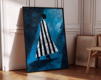 Schwarze Frau Kunst, schwarze Kunstdrucke, Afrocentric Mode Wandkunst, afroamerikanischer Druck, schwarze Geschichte Monat Kunstdruck, druckbare Kunst 416