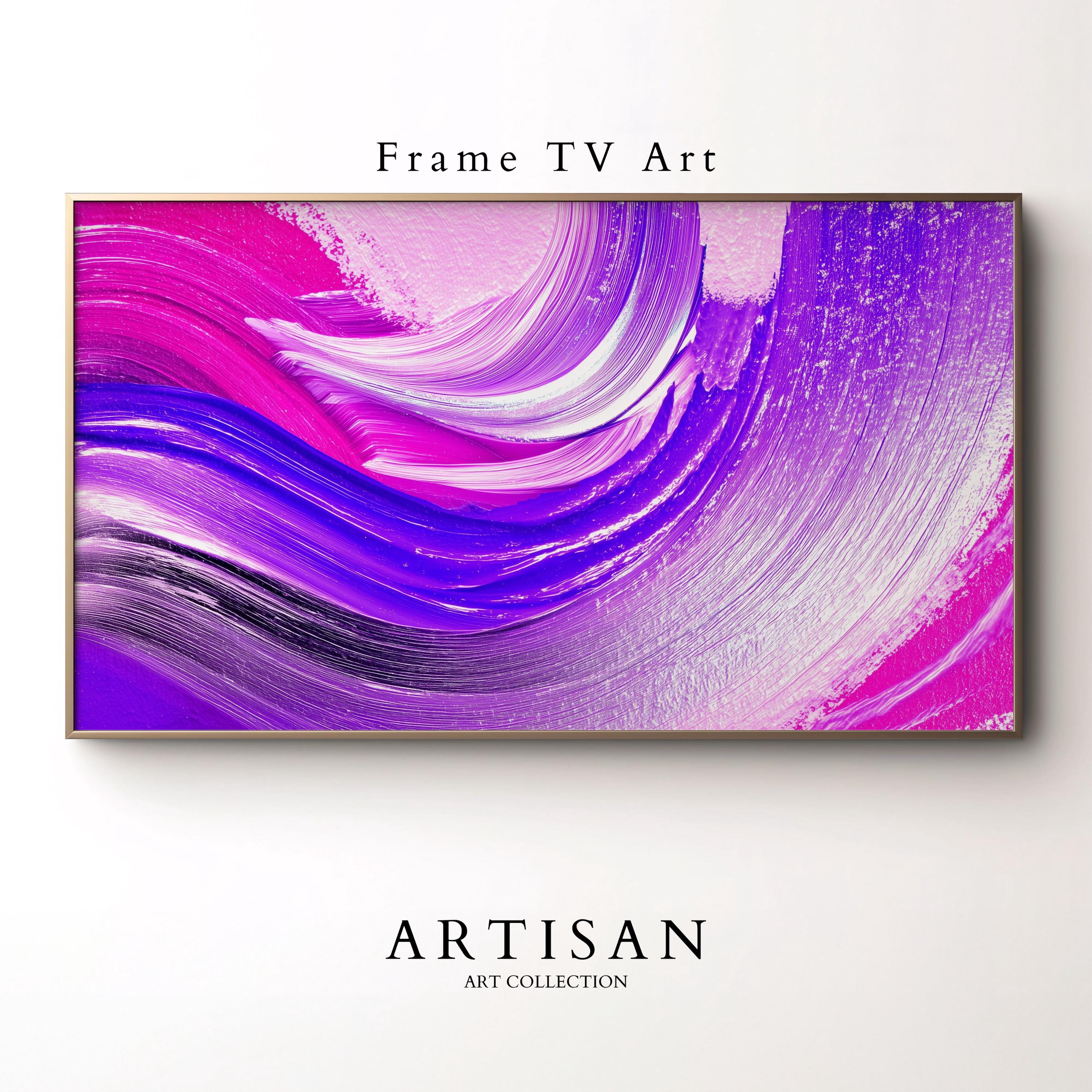 Y2K Dreamscape Samsung Frame TV Art: Retro Abstract Painting