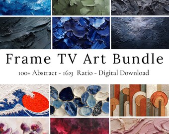 Samsung Frame TV Art Bundle 100, Abstract Wall Art, Samsung Frame Art, Abstract Painting, Contemporary Art, Living Room Decor, Digital Art