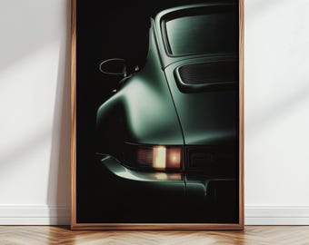 Porsche 911 Vintage Car Poster: Retro Automotive Art (Digital Download)