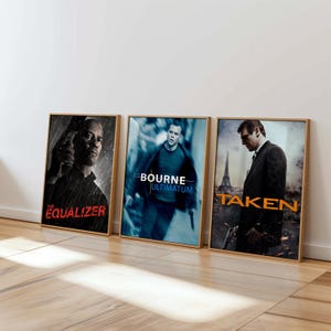 100 Vintage Action Movie Posters, Classic Famous Movie Prints, Foreign ...