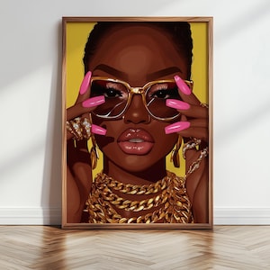 Black Woman Art, Black Art, African American Art, Black Wall Art, Black Art Prints, Afrocentric Art, Black Girl Poster, Printable Art 343