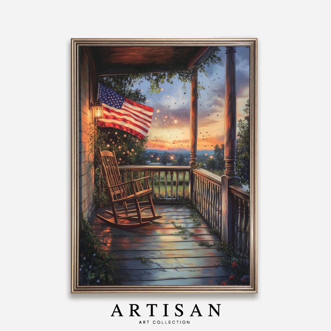 Patriotic Wall Art, 4th of July Wall Art, American Flag Print ...