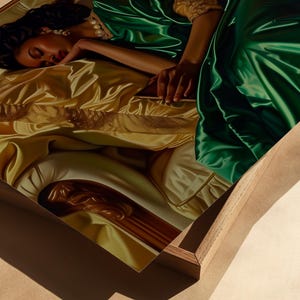 Black Woman Sleeping Print, Black Woman Art, African American Print, Luxury Poster ,African Art, Vintage Oil Painting, Afrocentric Decor image 6