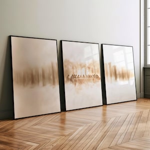 Last Supper Wall Art Set of 3 Prints, 3 Piece Wall Art, Christian Art, Jesus Poster, Spiritual Wall Art, Christian Wall Art, Digital Art 332