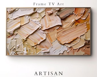Arte abstrata em terracota Impasto para Samsung Frame TV (download digital
