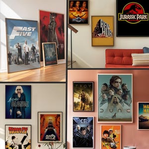 100 Vintage Action Movie Posters, Classic Famous Movie Prints, Foreign ...