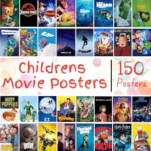 Pósters de películas infantiles, pósters de películas de Hollywood, láminas para guarderías, pósters de películas vintage, arte mural de galería, decoración del hogar Disney, arte digital, 330