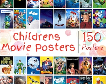 Kid&#39;s Movie Posters, Hollywood Movie Poster, Nursery Prints, Vintage Film Posters, Gallery Wall Art, Disney Home Decor, Digital Art, 330