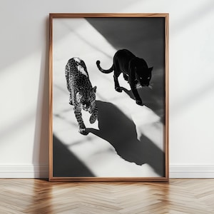 Panther & Leopard Wall Art, Photography Prints, Luxury Fashion Wall Art, Leopard Prints, Modern Decor, Aesthetic Wall Art, Digital Art 319