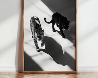 Panther & Leopard Wall Art, Photography Prints, Luxury Fashion Wall Art, Leopard Prints, Modern Decor, Aesthetic Wall Art, Digital Art 319